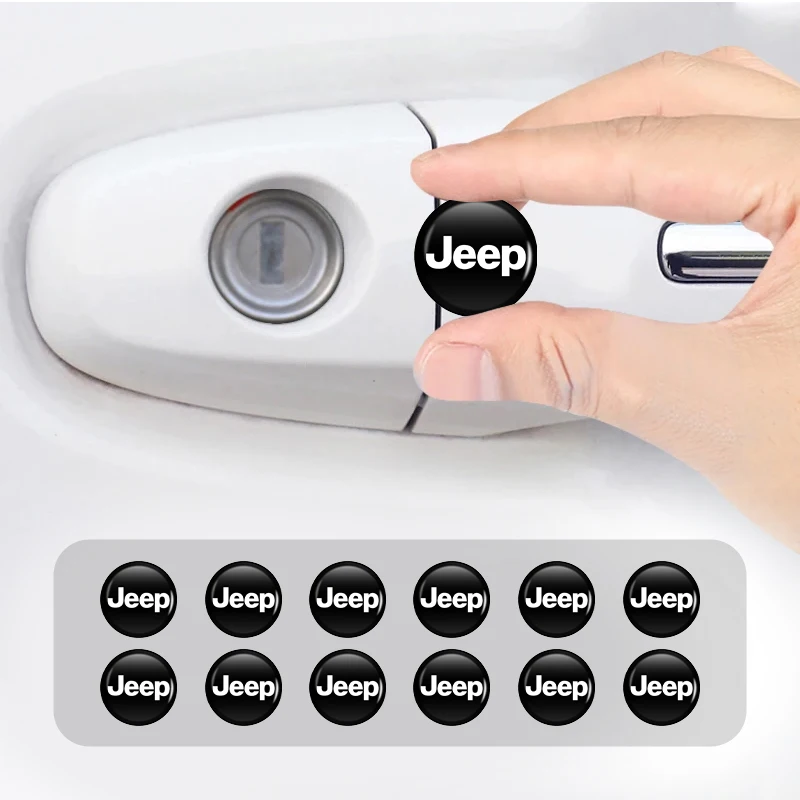 8/12/20Pcs Car Logo Lock Keyhole Stickers decorazione decalcomanie per Jeep Renegade Grand Cherokee Compass Patriot Wrangler Liberty