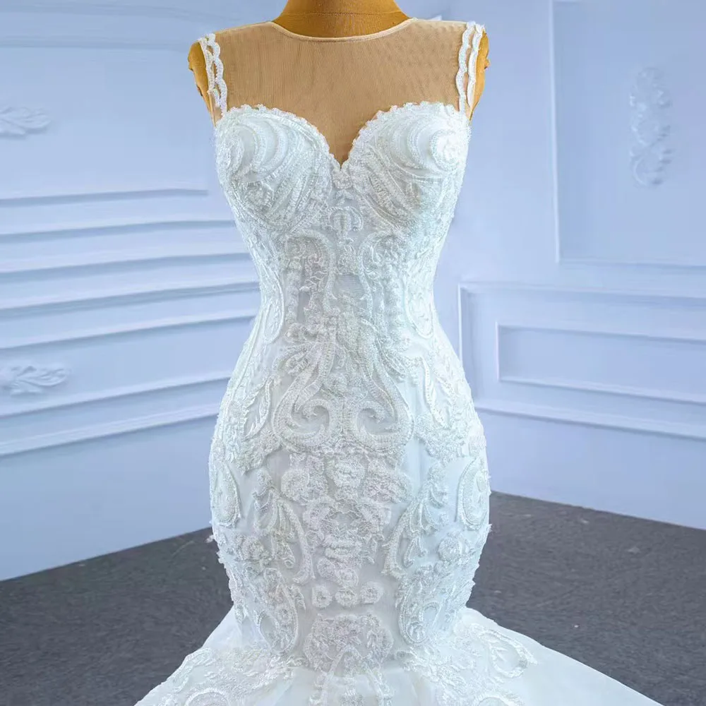 

Свадебное платье на заказ с круглым вырезом, без рукавов, с шнуровкой на спине и вышивкой, многоярусное, Vestido Novia