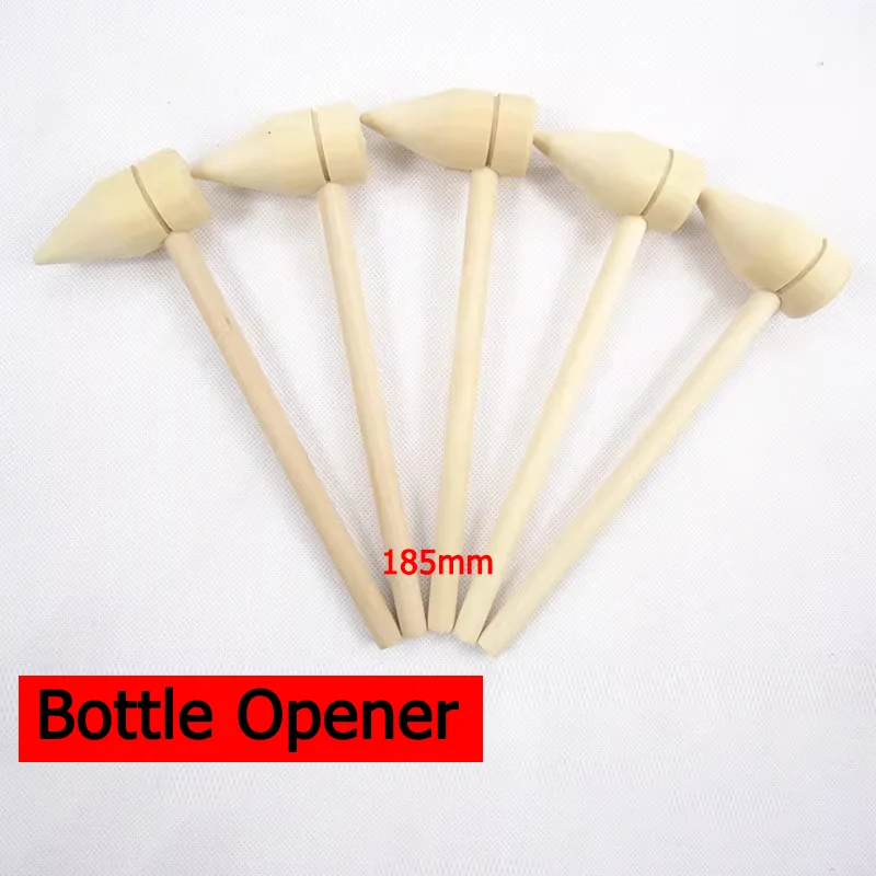 

Natural Bamboo Tube Wine Small Wooden Mallet Opener Portable Wine Opening Tool