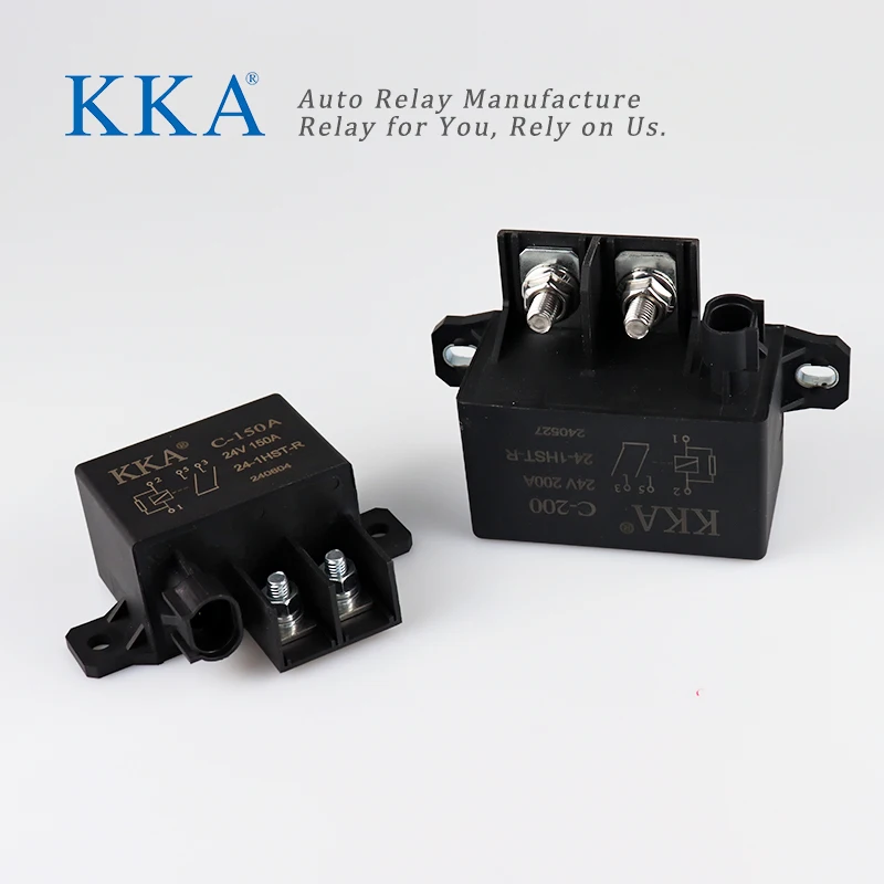 KKA-C150/200A 12V/24V 150A/200A Tyco Type Automotive Relay, High Current Car Starter Relay for Car, Truck, Boat, RV, BMW Series