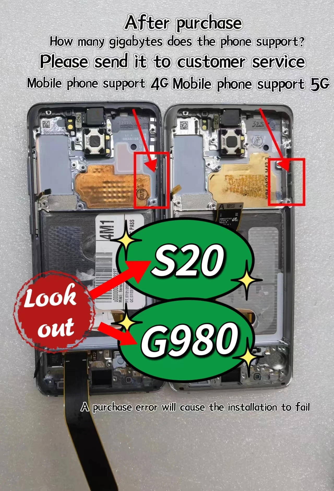 for Samsung Galaxy s20 SM- G980A G980U G980F/DS Display Touch Screen Digitizer