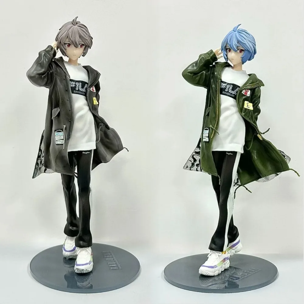 

Anime Character Beautiful Girl Figurine, Rei Ayanami Trench Coat Figurine Model Desktop Ornament