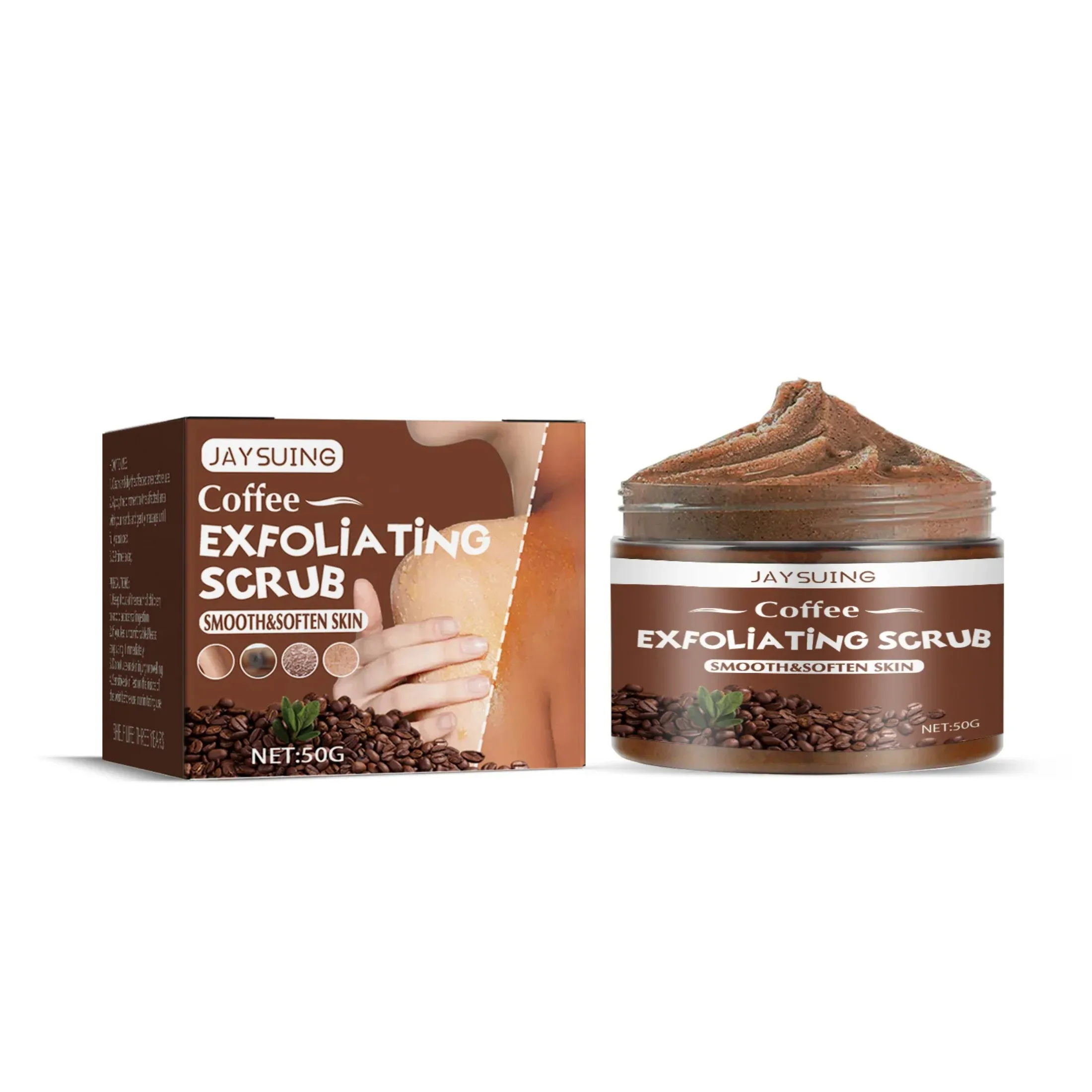 Exfoliante de café, exfoliante suave, antiacné, suaviza el cutina, brillo, limpieza profunda, blanqueamiento hidratante, exfoliante corporal, 50ml