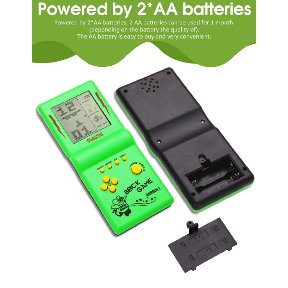 WALKGAMRE 3.5-inch Large Screen Brick Game Console Building Block Game Racing/Tank 856 Classic Game Nostalgic Puzzle Toy gift