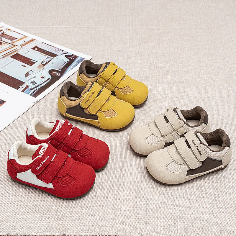 Kids'Casual Shoes PU Leather Fashion Autumn Sports Shoes For Children Breathable Anti-slip White Red Designer Shoes Size 22-31