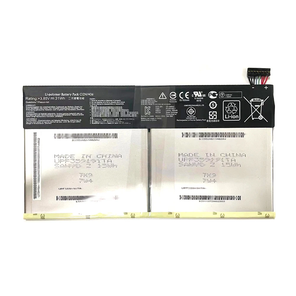 C12N1406 C12N1320 7820mAh 3.85V 31Wh Battery For ASUS Pad Transformer Book T100TAL-DK T100TAL T100TA TF100 Tablet