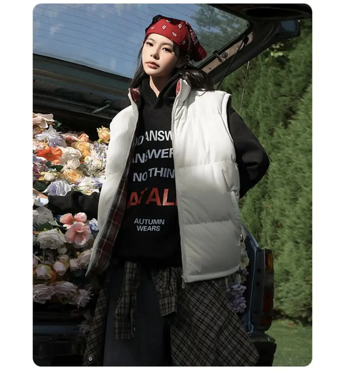 

Жилеты Жилеты Толстые женские зимние с вышивкой на пуху с подкладкой Многослойные плюшевые утолщенные стеганые незамерзающие тепловые подкладки Y2K