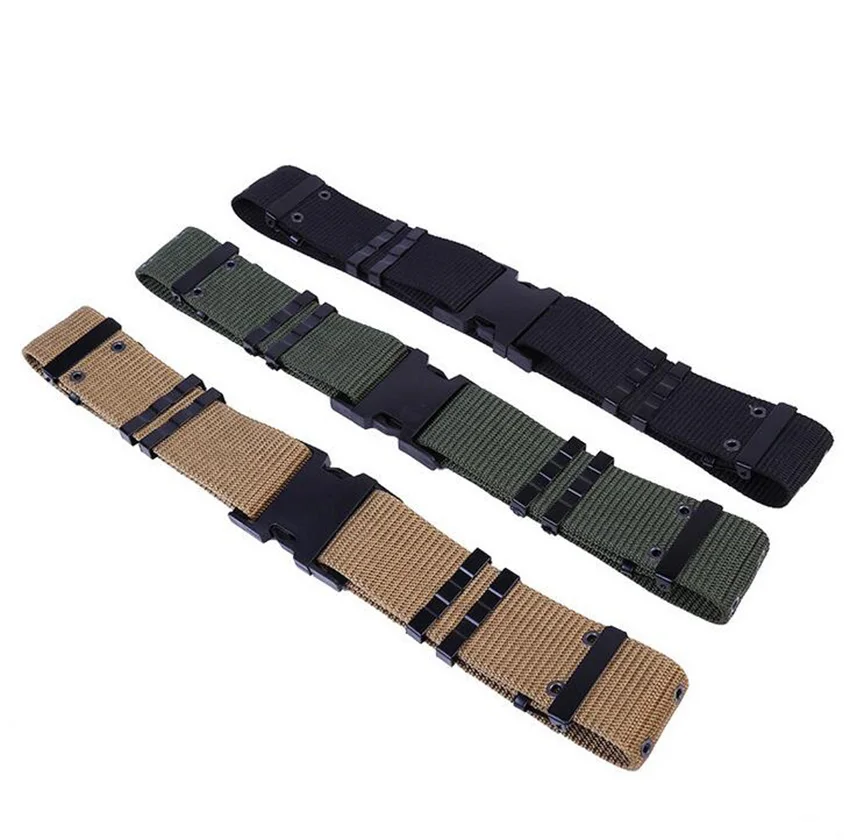 Outdoor Canvas training tactical belt army fan equipment double-breasted S Unisex Belt