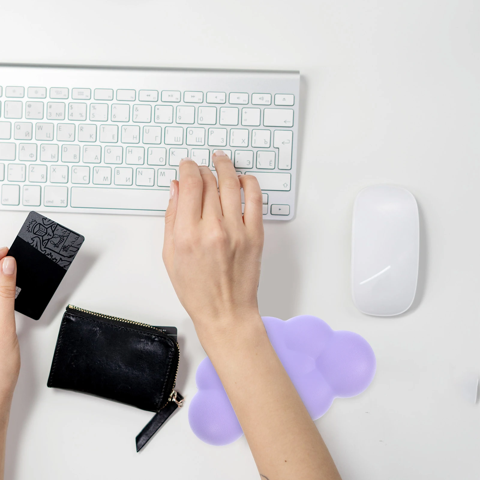 

Подставка для запястья мыши с памятью - подушка для длинных часов работы, игровой нескользящий нижний коврик для поддержки запястья для офисного компьютера