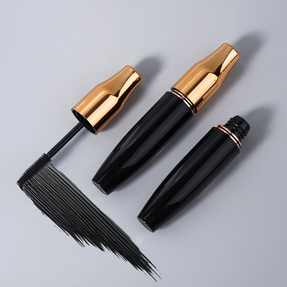 

10g Private Label Black Mascara Custom Bulk Golden Lid Women Thick Natural Long Curling Non-smudged Long-lasting Eyes Makeup