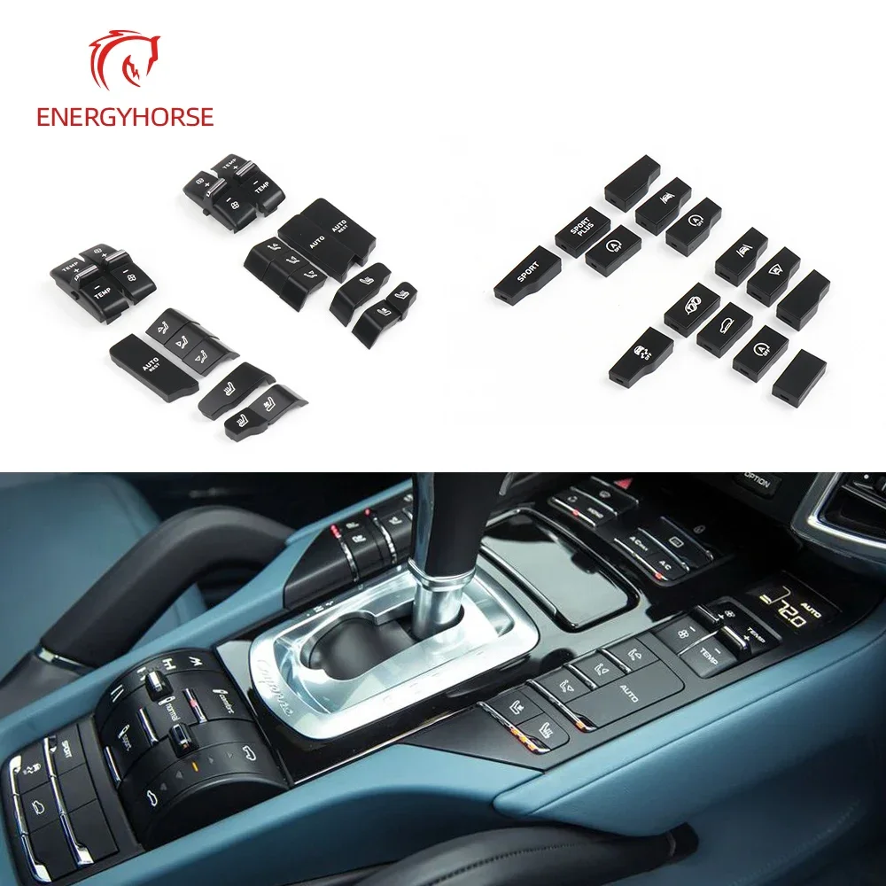 Air conditioning temperature adjustment control Buttons Emergency flashers double flashing door lock button For Porsche Cayenne