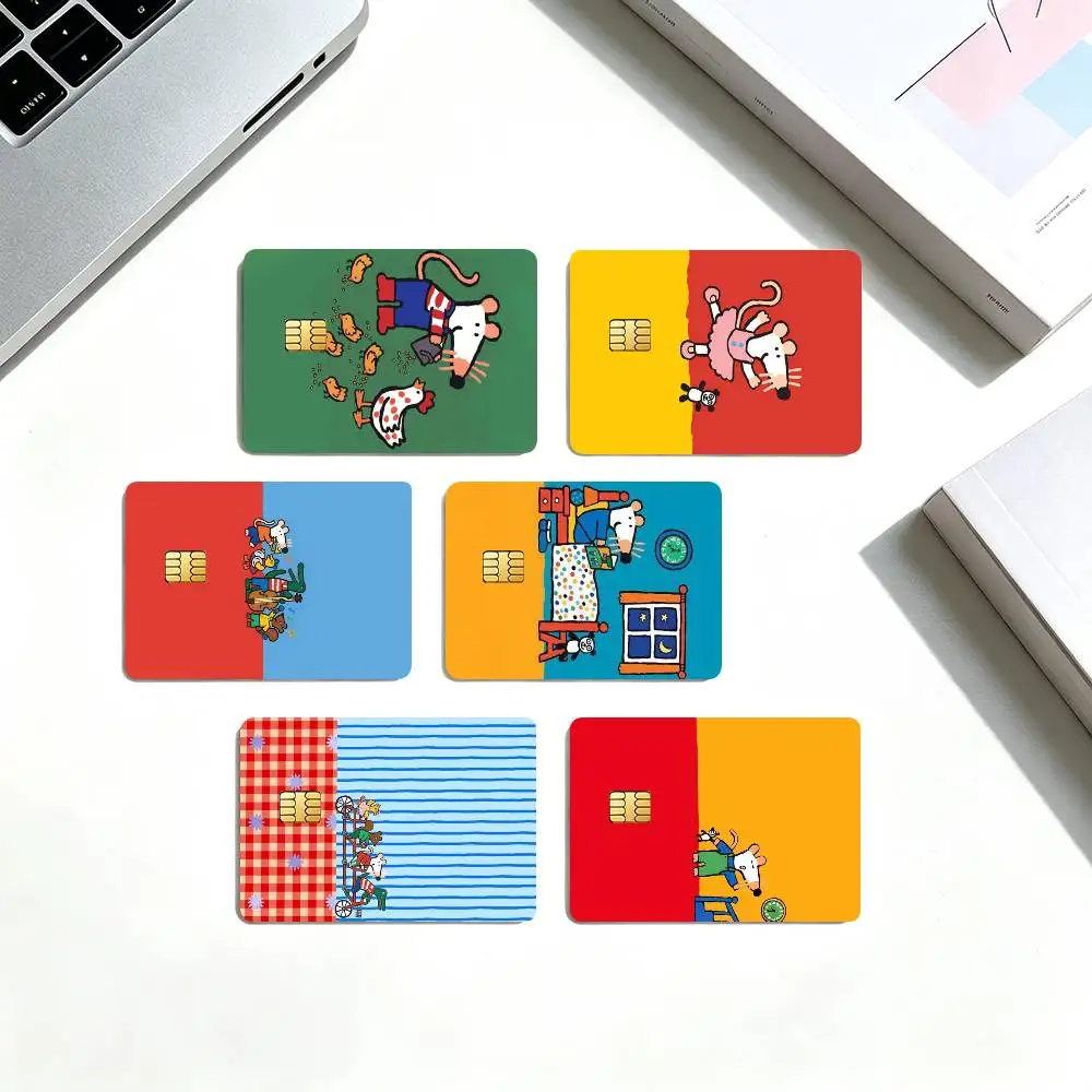 M-Maisy Mouse Picture Book Cartoon Credit Card HD Stickers Small Chip Waterproof Sticker Game Card Decal Gift