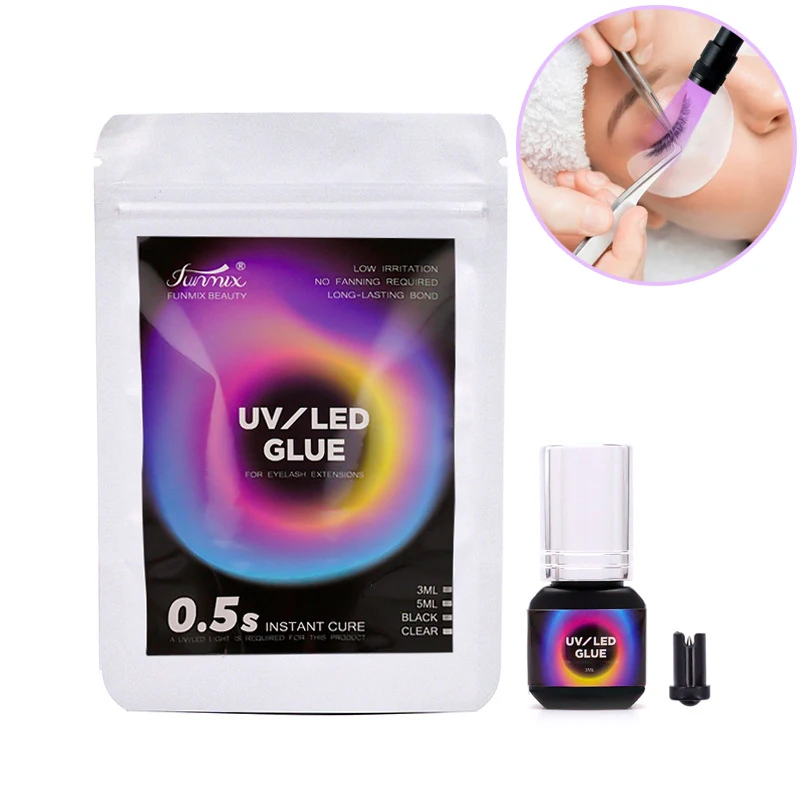 1 قطعة 3/5 مللي UV LED مصباح التجفيف السريع رمش الغراء المنور 1S علاج سريع الغراء رمش المهنية رمش الغراء ماكياج أداة #5
