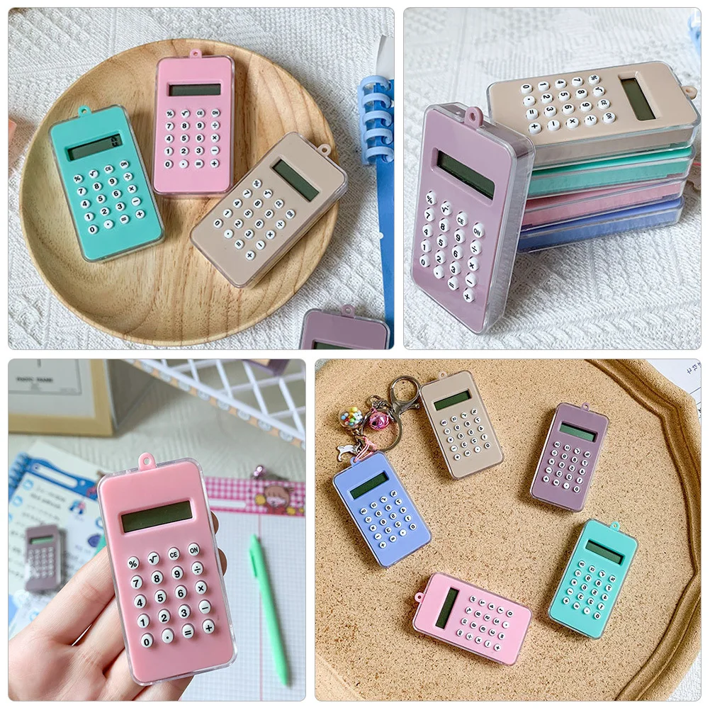 2 pezzi mini calcolatrice labirinto cartone animato design portatile tascabile strumento matematico per bambini studenti regalo divertente leggero