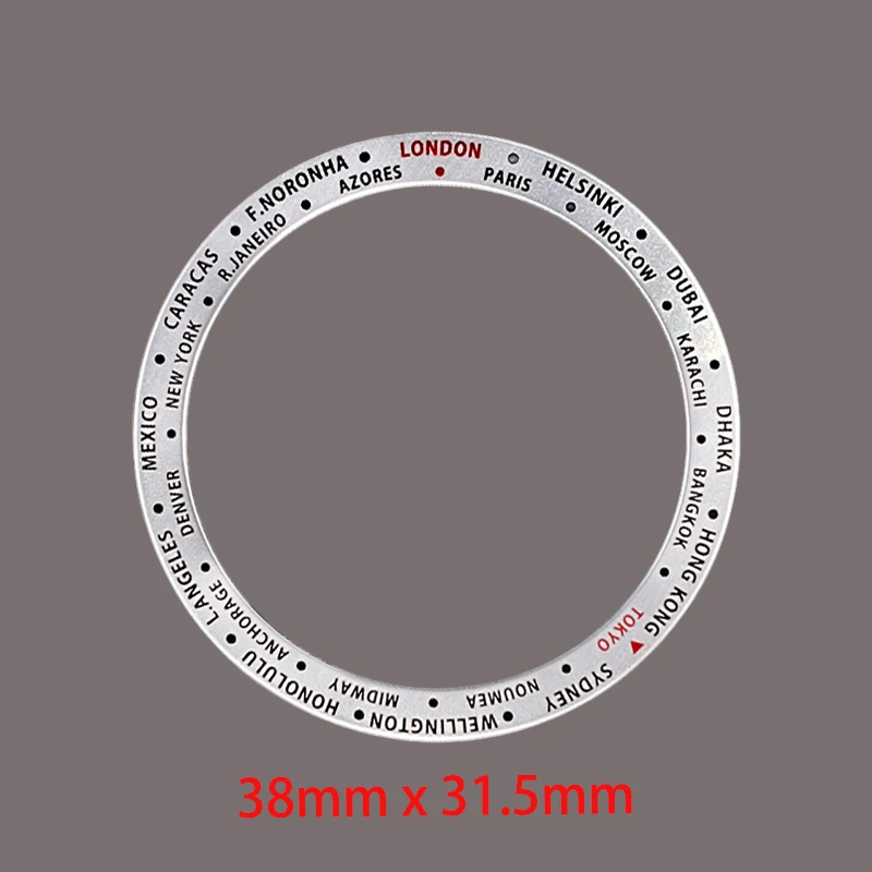38 mm x 31,5 mm flacher Aluminium-Uhrenlünetten-Einsatzring, passend für SKX007 SKX009 SRPD-Gehäuse, NH36 NH35-Uhrwerk, Herren-Uhrenring, Refit-Teile – Detail 4