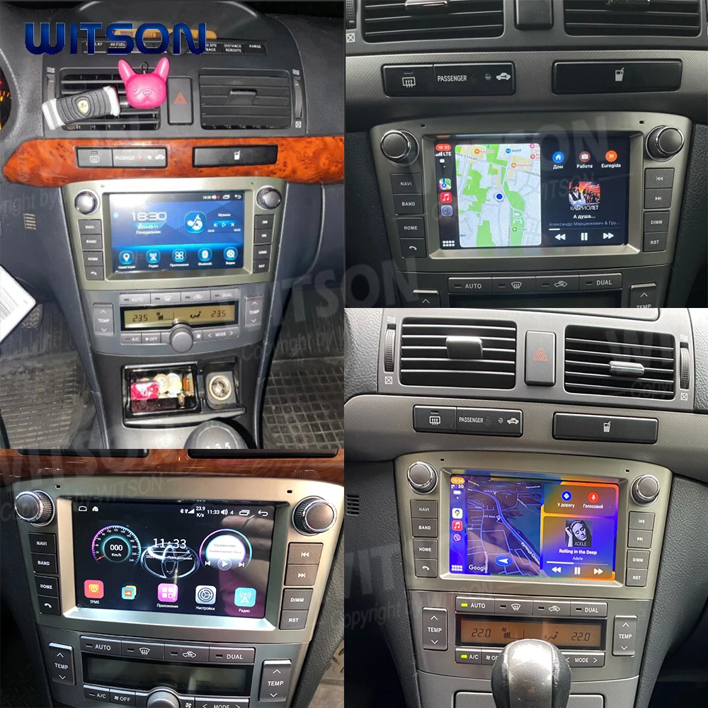 WITSON 7\'\' Android 14 Car Auto radio 2 din For TOYOTA AVENSIS 2005 2006 2007 Screen GPS Multimedia WIFI  MP3 Without DVD Player