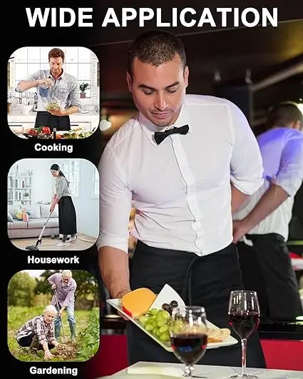 Chef's Work Clothes Apron Half Body Men's and Women's Apron For Hotel Restaurant Kitchen Catering Commercial Use