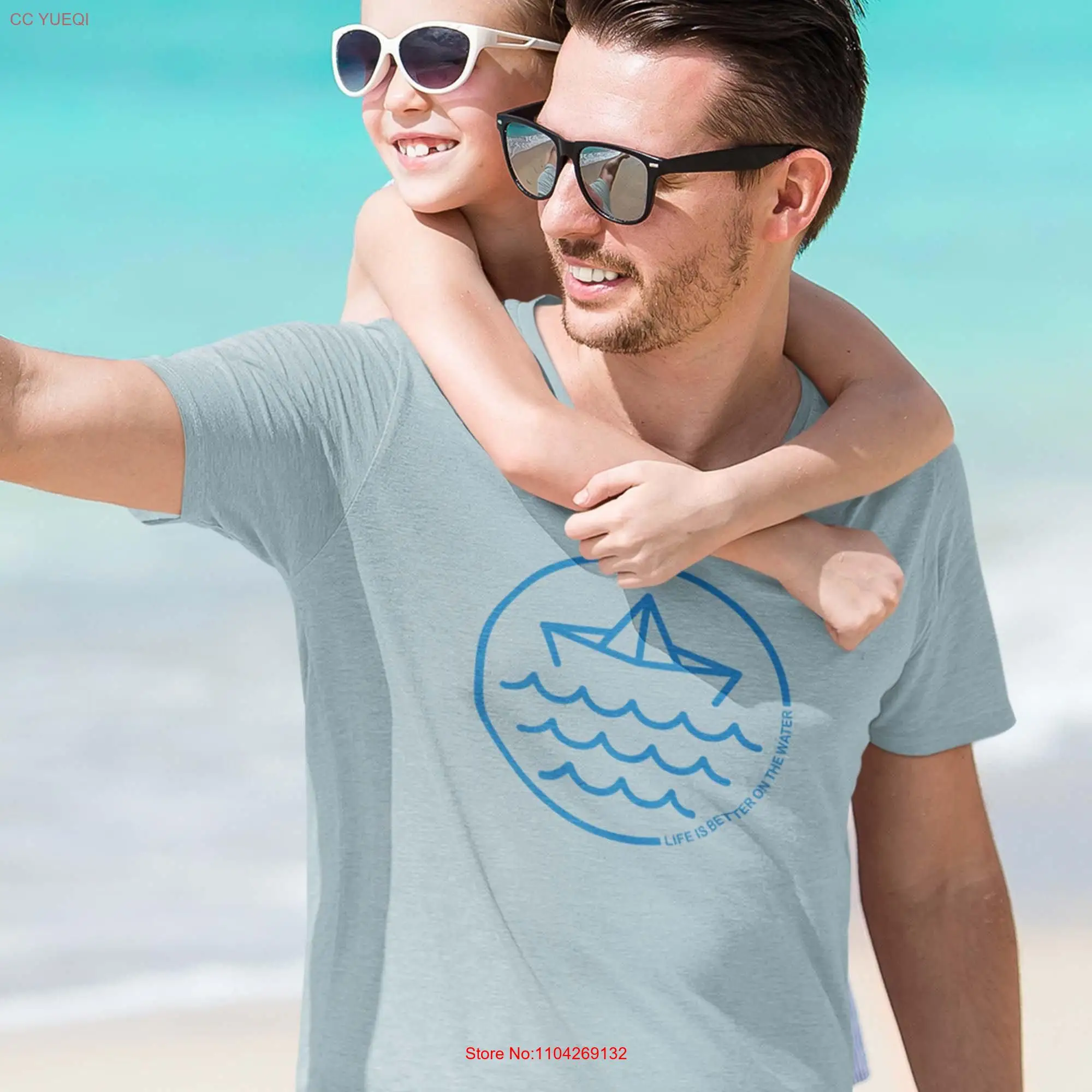 Paper Boat T Shirt Life is Better on the Water Nautical Sailing Summer Beach Sports Quality Heavy In House