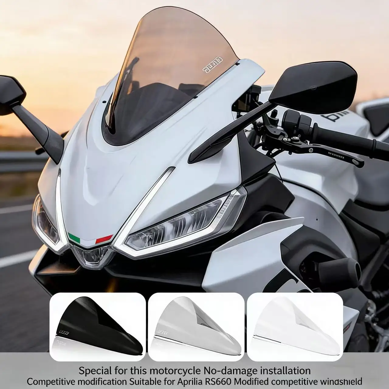 Parabrisas 2020-2026 para Aprilia RS660 2023 2022 2021, accesorios para motocicleta, deflectores de viento RS 660