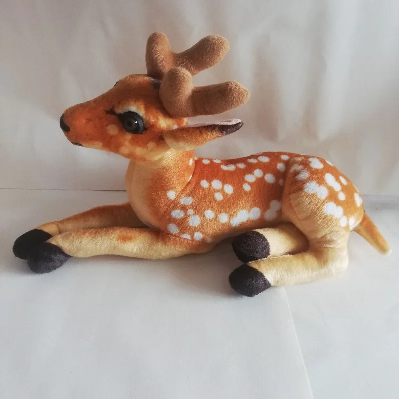 Bonito sika veado brinquedo de pelúcia propenso cervos macio boneca travesseiro brinquedo crianças aniversário presente natal h1649