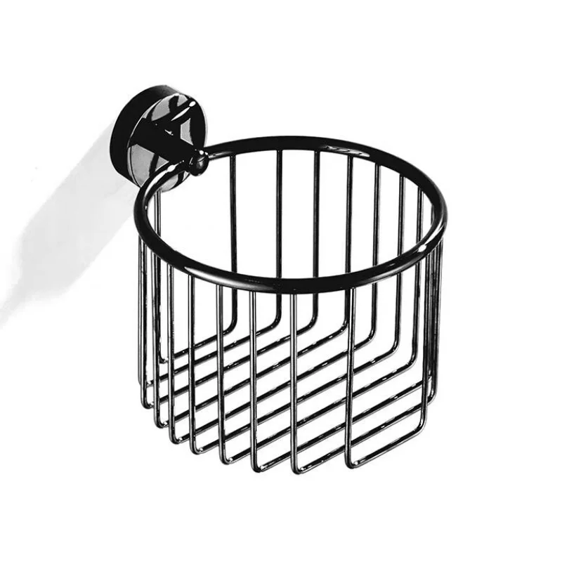Waterproof Wall Mount Toilet Paper Holder Brass Shelf Toilet Roll Tissue Paper Storage Rack Storage Basket Rack Bathroom
