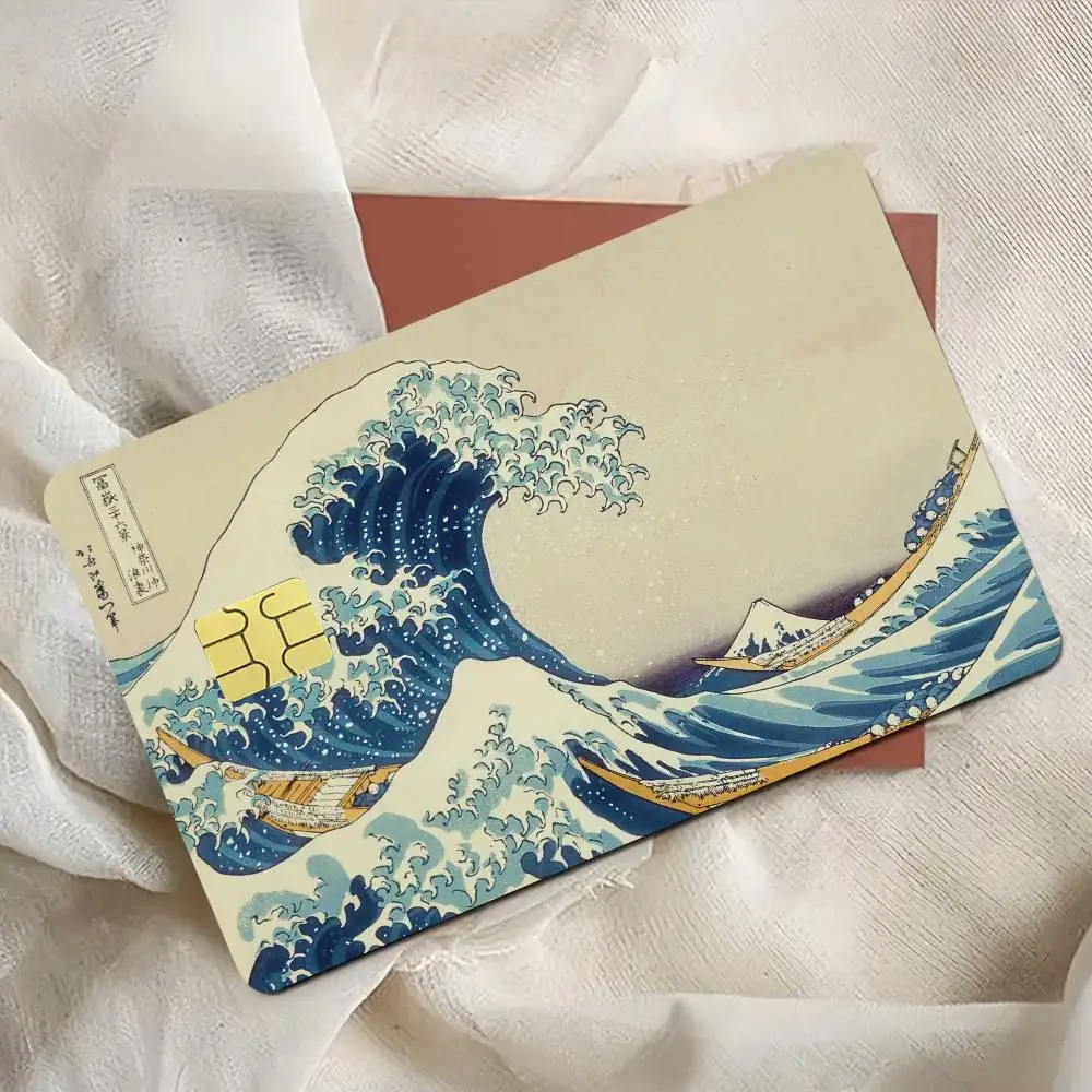 T-The Great Wave off Kanagawa Credit Card Skin Stickers for Bank Card Bus Metro Card Sticker Waterproof Gift