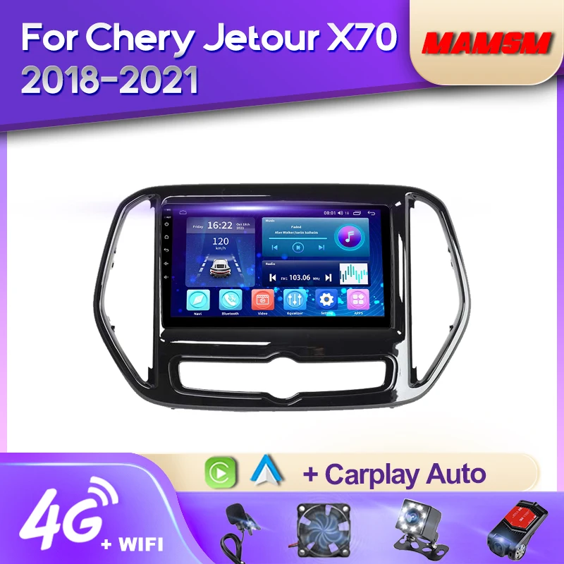 

MAMSM Android12 QLED Car Radio For Chery Jetour X70 2018-2021 Video Multimedia Bluetooth Player Navigation GPS 4G Carplay stereo