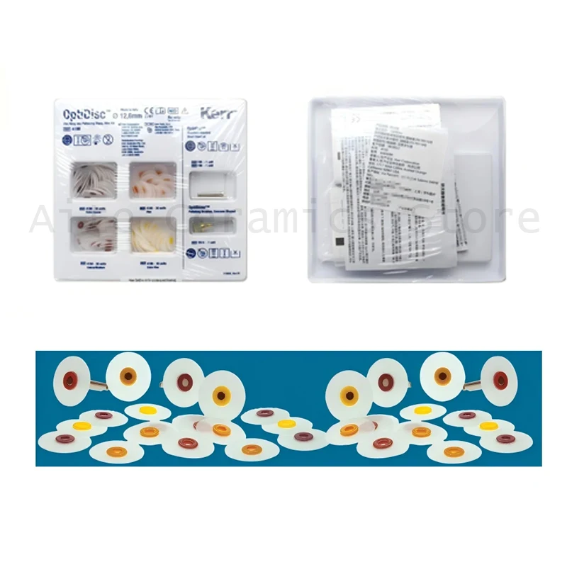 1 set Kerr Mini Kit 4188 12.6mm 120 Assorted Disc 3 Mandrel Accessories Complete Dental Polishing Treatment Restoratives