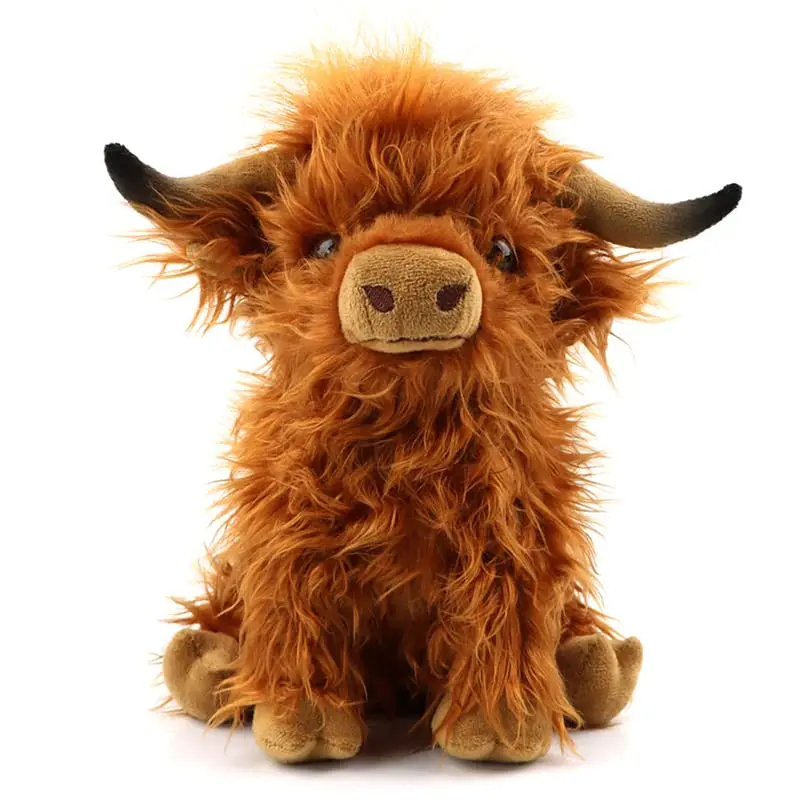 25 cm Simulation Highland Kuh Plüsch Tier Puppe Weiche Angefüllte Highland Kuh Plüsch Spielzeug Kawaii Kinder Baby Geschenke Spielzeug Hause zimmer Dekor