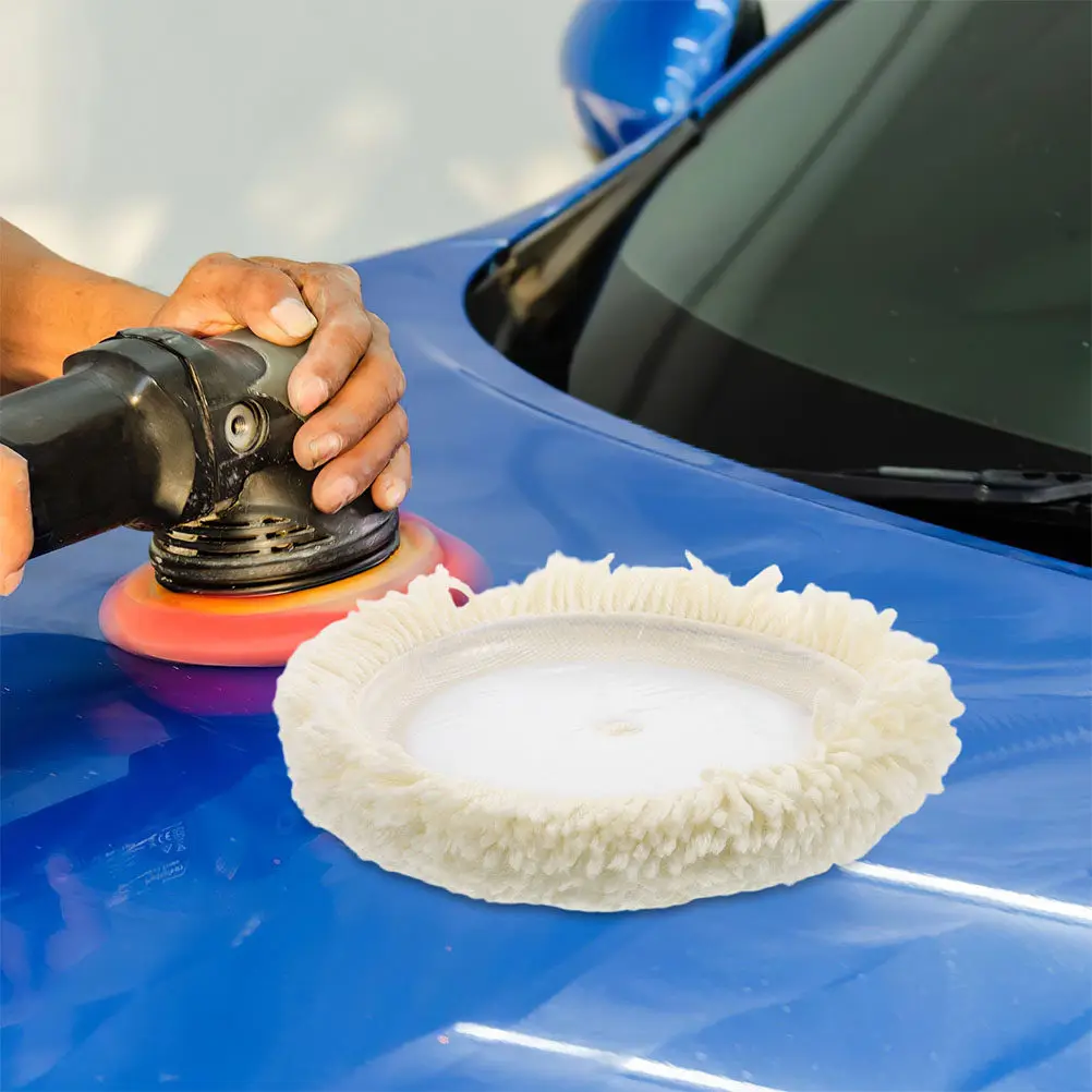 2Pcs Wool Polishing Pad Wide Compatibility Drill Buffing Pad for Car Polishing Waxing Deep Cleaning Shine Restoring Buffing Disc