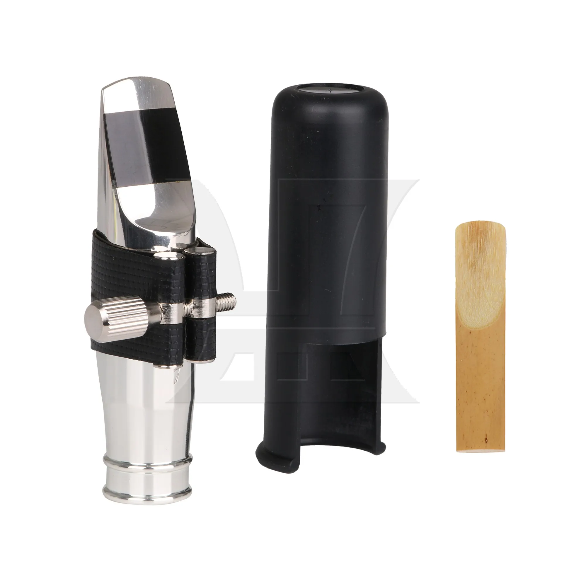 

Yibuy 7# Alto Saxophone Mouthpiece Set, Not Easy To Deform Or Damage, With 2.5 Saxophone Reeds
