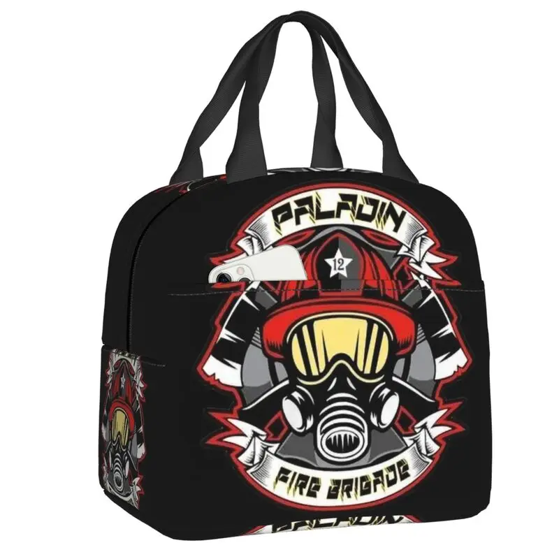 Custom Firefighter Lunch Bag Men Women Fireman Fire Rescue Cooler Warm Insulated Lunch Boxes for Student School