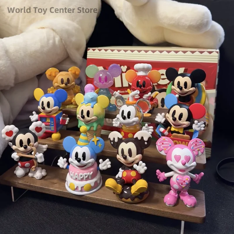 Genuine Disney Mickey Childhood Of Boundless Imagination Series Blind Box Toys Cute Anime Action Figure Ornaments Surprise Gift