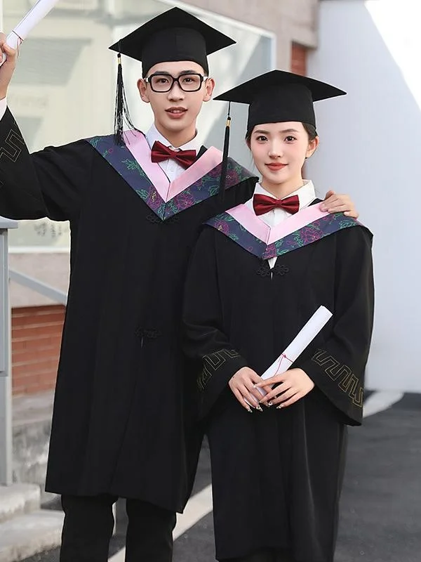 Túnica de Graduación Unisex de Algodón Chino Estilo Universitario para Ingeniería y Ciencias, Venta Directa, Traje Académico ...