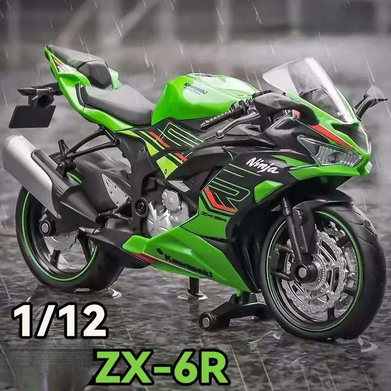 

Коллекция 1/12 года, модель Kawasaki Ninja ZX-6R, мотоциклетная игрушка 1:12 RMZ City, модель из литого материала, миниатюрная коллекция, подарок для мальчиков, детей, детей