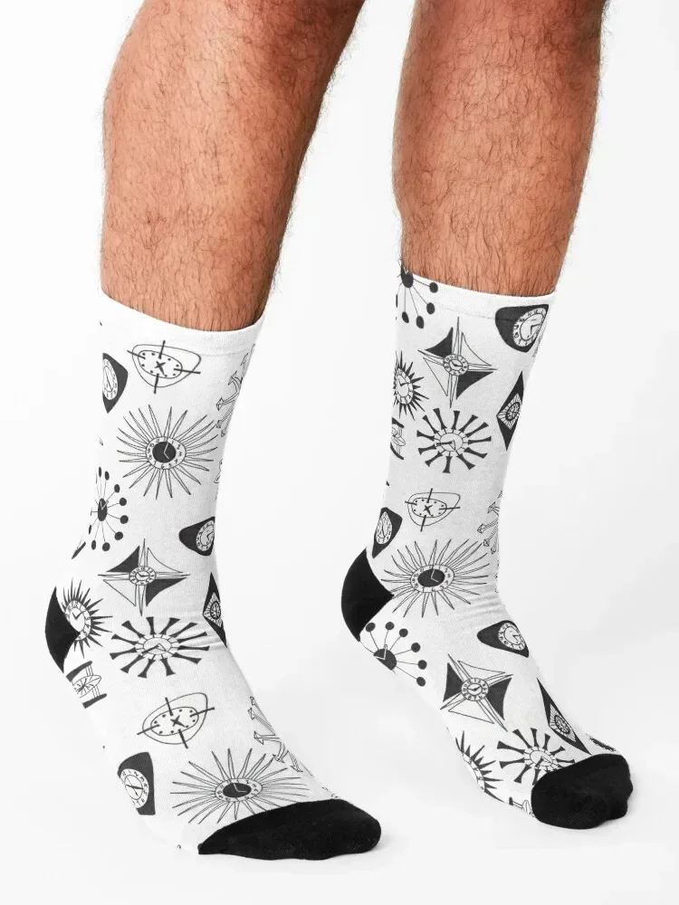 منتصف القرن الساعات الحديثة الجوارب سعيد المضادة للانزلاق لوكس الكثير الرجال الجوارب النسائية