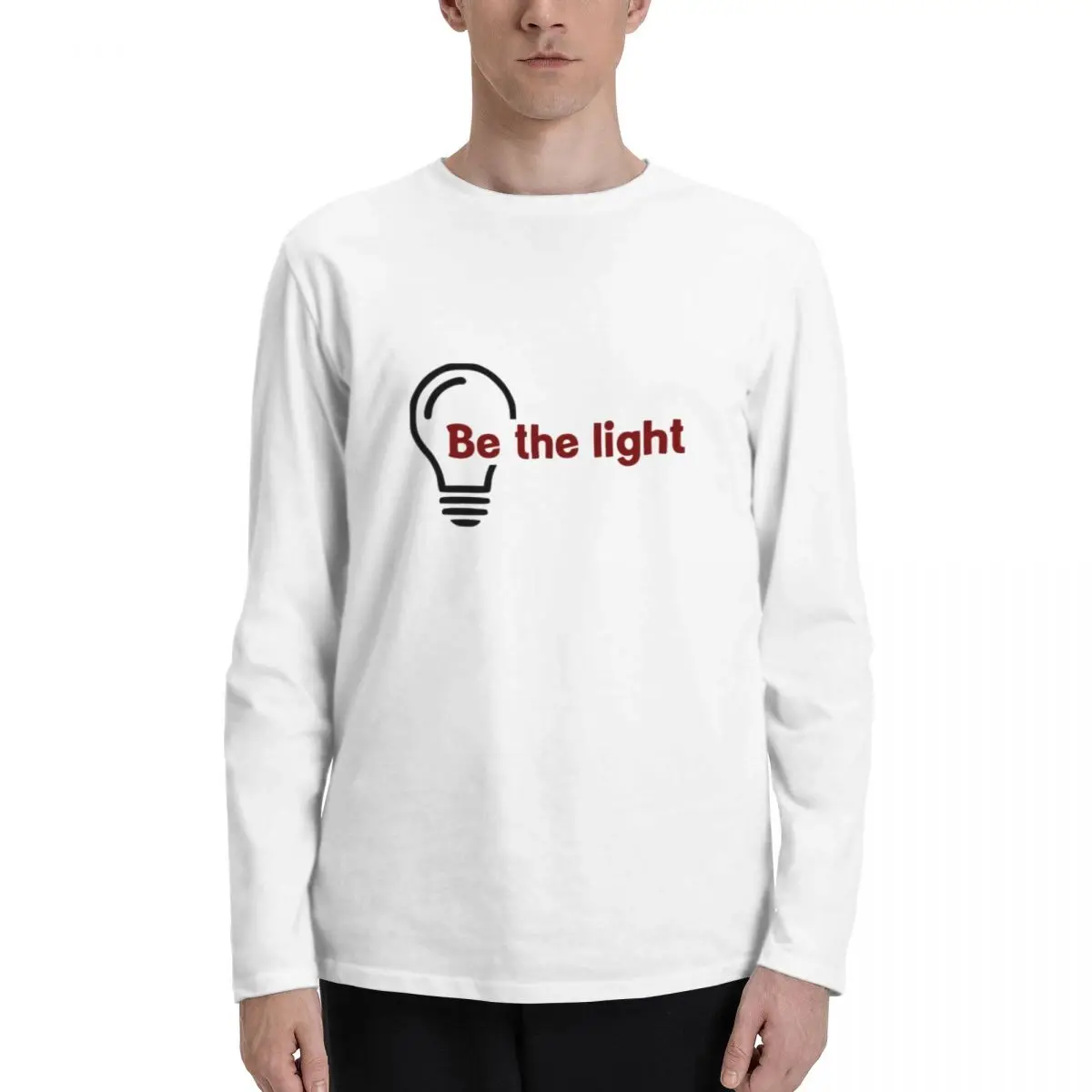 

Be_the_light Удобная мужская футболка с длинным рукавом, мягкая и легкая, отлично подходит для повседневного слоя.
