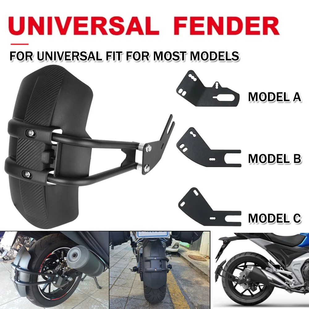 Universal Motorcycle Mudguard Rear Fender Mud Splash Guard Wheel Cover For KAWASAKI VERSYS650 Z900 Z650 For Yamaha For SUZUKI 