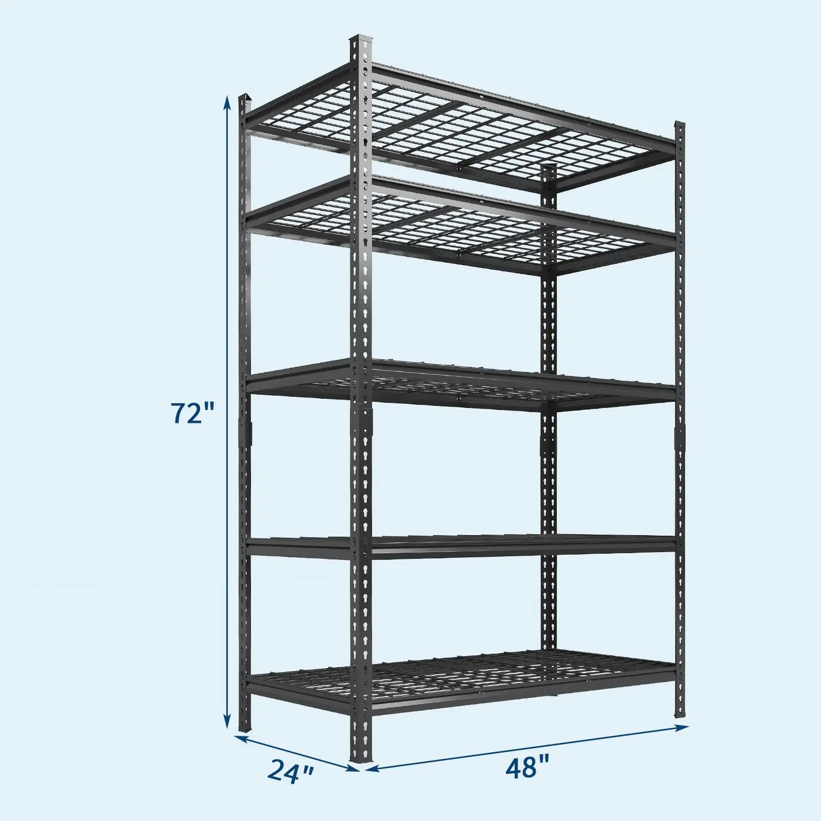 5 Tier Metal Storage Shelving Unit 48
