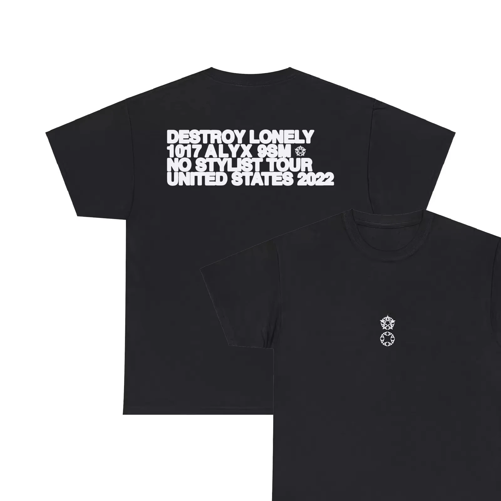

Рэпер Destroy Lonely No Stylist Tour Merch Хлопковая футболка унисекс для мужчин и женщин с короткими рукавами Футболка для фанатов Essentials Повседневные повседневные топы
