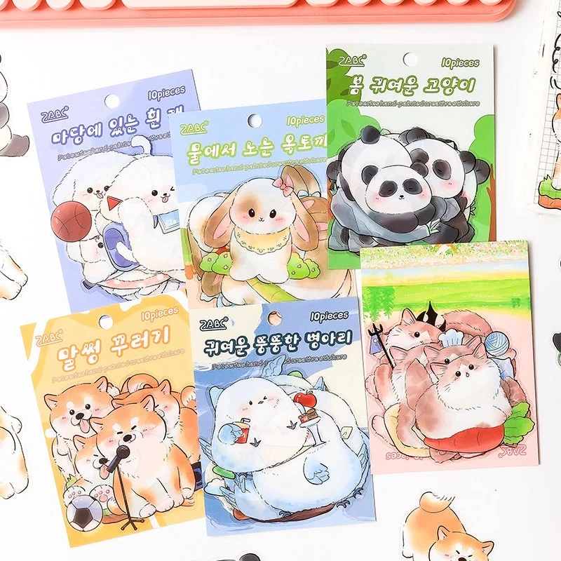 36pack-lot-kawaii-panda-dog-rabbit-animal-stickers-cute-scrapbooking-diy-diary-decorative-stationery-sticker-album-stick-label