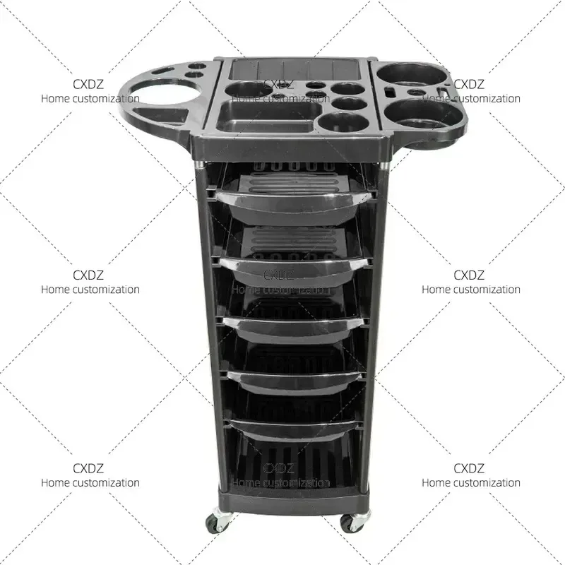 5 Tier Hair Salon Tool Cart Multi Functional Barber Shop Storage Trolley for Perm Dyeing Equipment Wholesale Beauty Salon