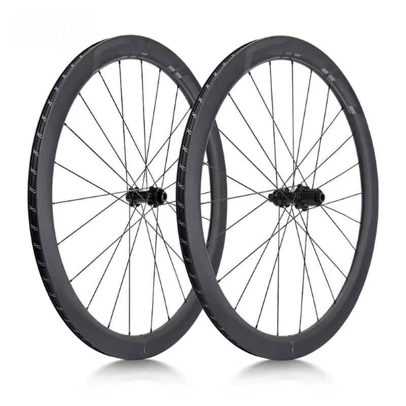 700c Road Carbon Bike Wheelset UD Matte Carbon Fiber 45 58mm Tubeless Clincher Rim Disc Brake