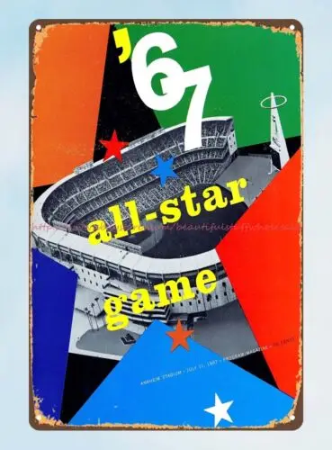 1967 baseball  Program metal tin sign modern art posters