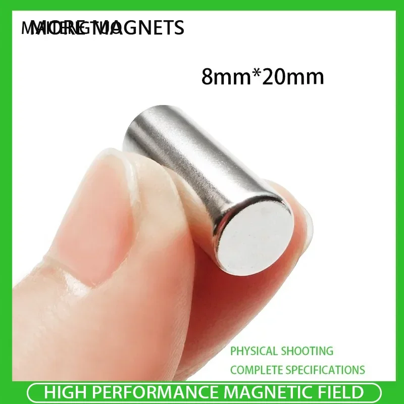 

5~100PCS 8x20mm N35 NdFeB Countersunk Round Magnet 8*20mm Super Powerful Strong Permanent Magnetic imane Disc 8mm x 20mm