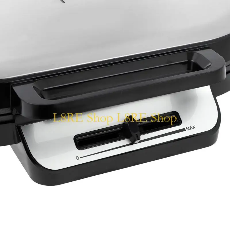 L8RE 효율적인 1200W 와플 메이커 스테인리스 스틸 이중 난방 플레이트 빠른 요리 휴대용 아침 식사 제작 기계