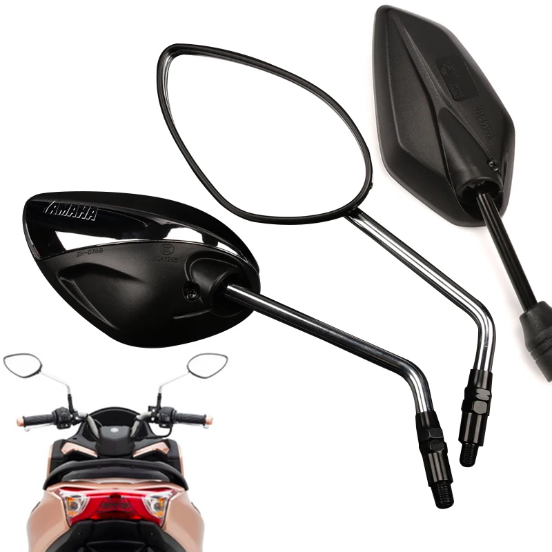 

1Pair Universal 10mm Electric Motorcycle Rearview Mirrors For YAMAHA JYM125T-3 Rear View Mirrors Back Side