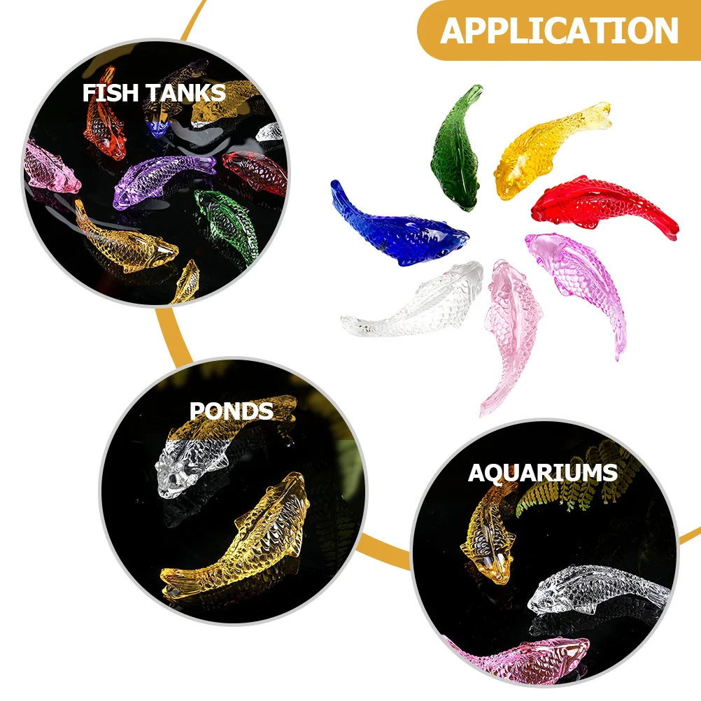

7Pcs Lovely Glass Fish Figures Safe Aquarium Decor Realistic Appearance Tank Accessories Fish Statue Aquarium Decor