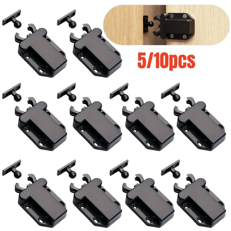 

5/10pcs Push To Open Cabinet Catch,Non-Magnetic Touch Latches,Door Stop Rebound self-Locking Device for Cupboard Drawer Wardrobe