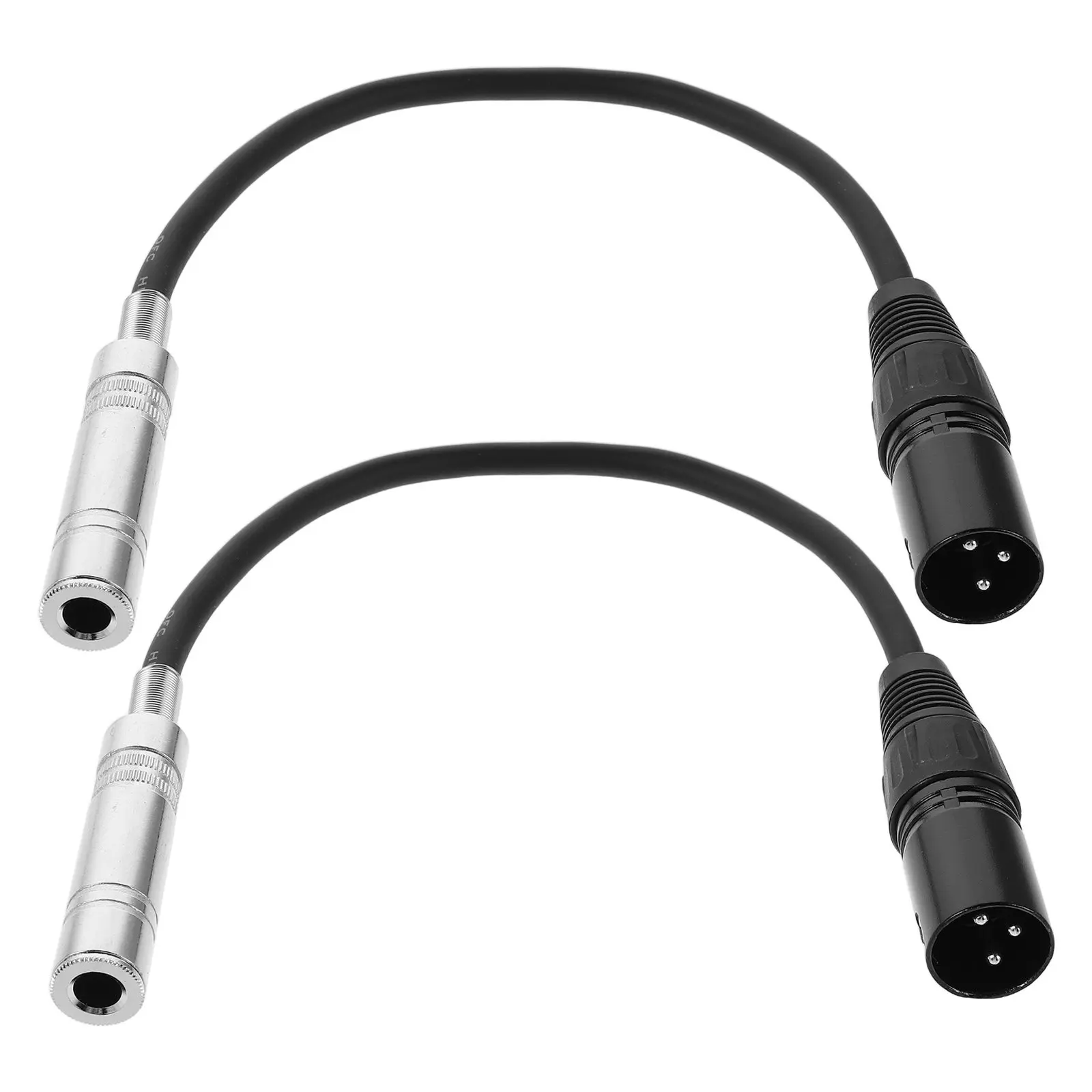 2Pcs Xlr Stereo Mic Cable Female to Male 635Mm Interface High Quality Audio Extension Cord for Mixer Amplifier Speaker System